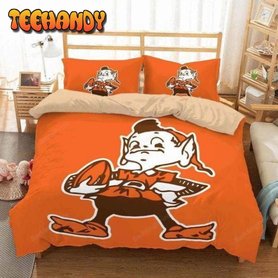 Cleveland Browns Bedding Set Duvet Cover and Pillow Cases