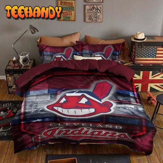 Cleveland Indians Bedding Set Duvet Cover and Pillow Cases