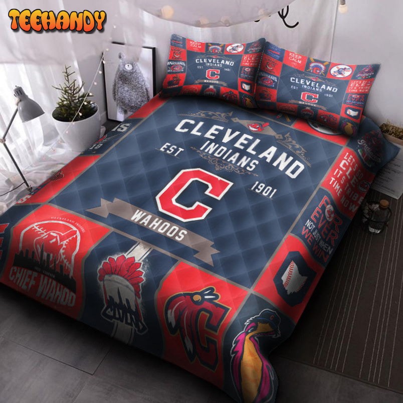 Cleveland Indians Queen Bed In Bag Set 