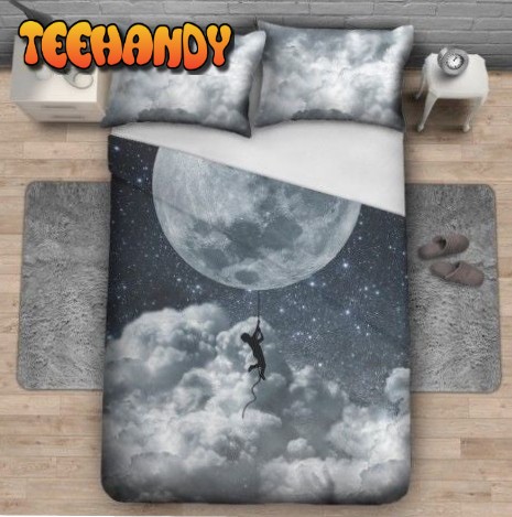 Climbing To The Moon Bed Sheets Duvet Cover Bedding Set