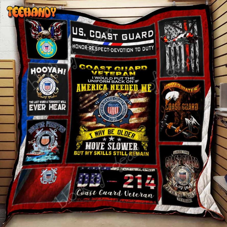 Coast Guard Veteran 3D Quilt Blanket