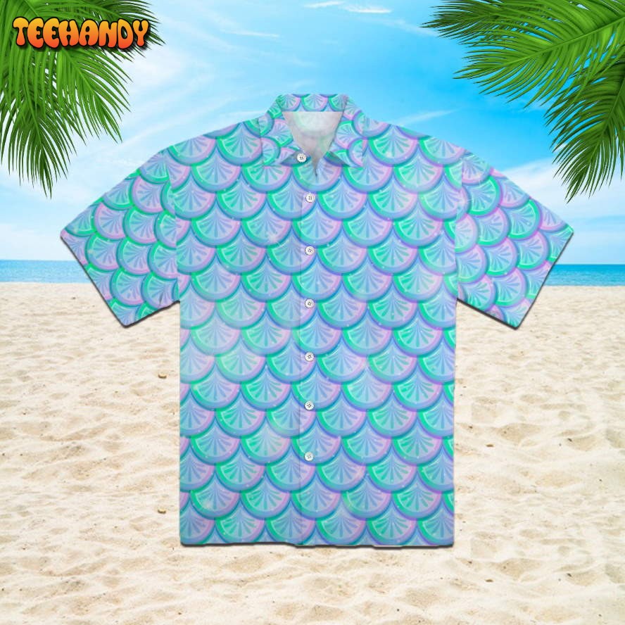 Colorful Mermaid Scales Hawaiian Shirt