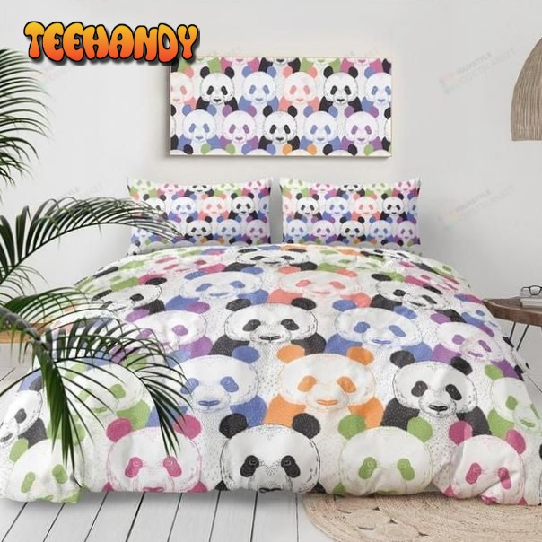 Colorful Panda Bed Sheets Spread Duvet Cover Bedding Sets