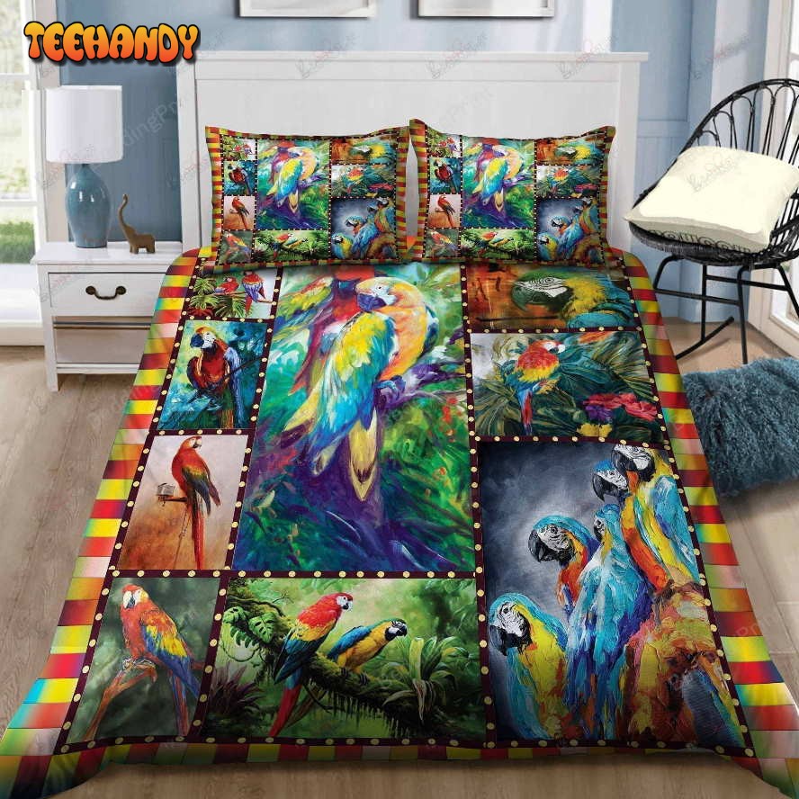 Colorful Parrot Bed Sheets Duvet Cover Bedding Sets V1