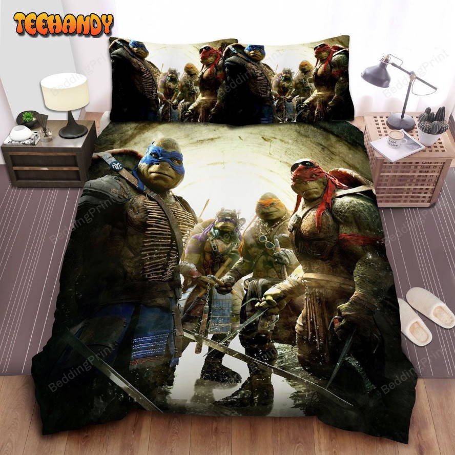 Cool Ninja Turtles Realistic Look Bed Sheets Duvet Cover Bedding Sets