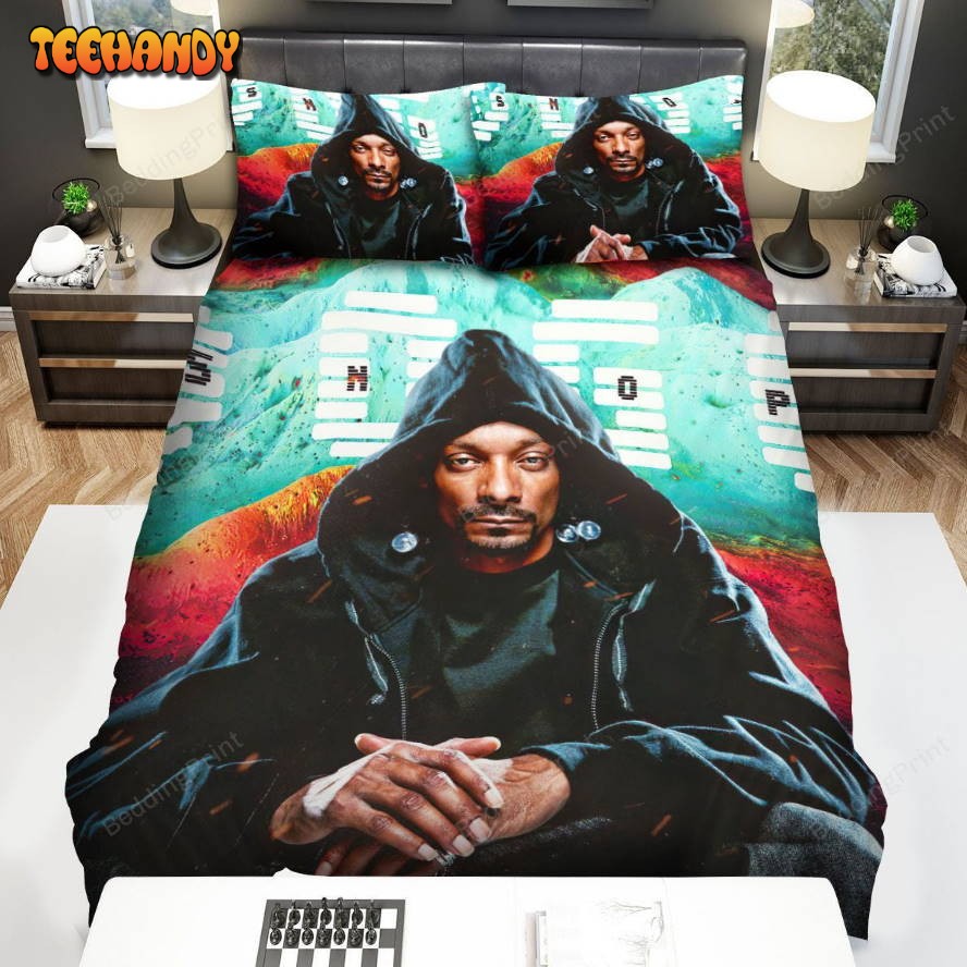 Cool Snoop Dogg In Hoodie Artwork Bed Sheets Spread Duvet Cover Bedding Sets