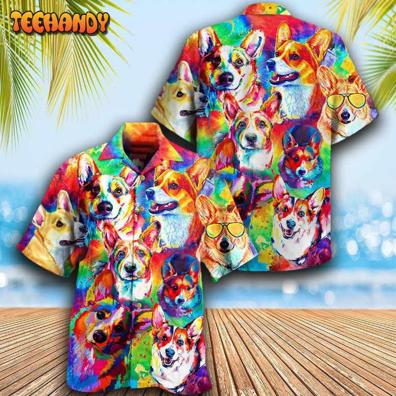 Corgi Don’t Care Hawaiian Shirt