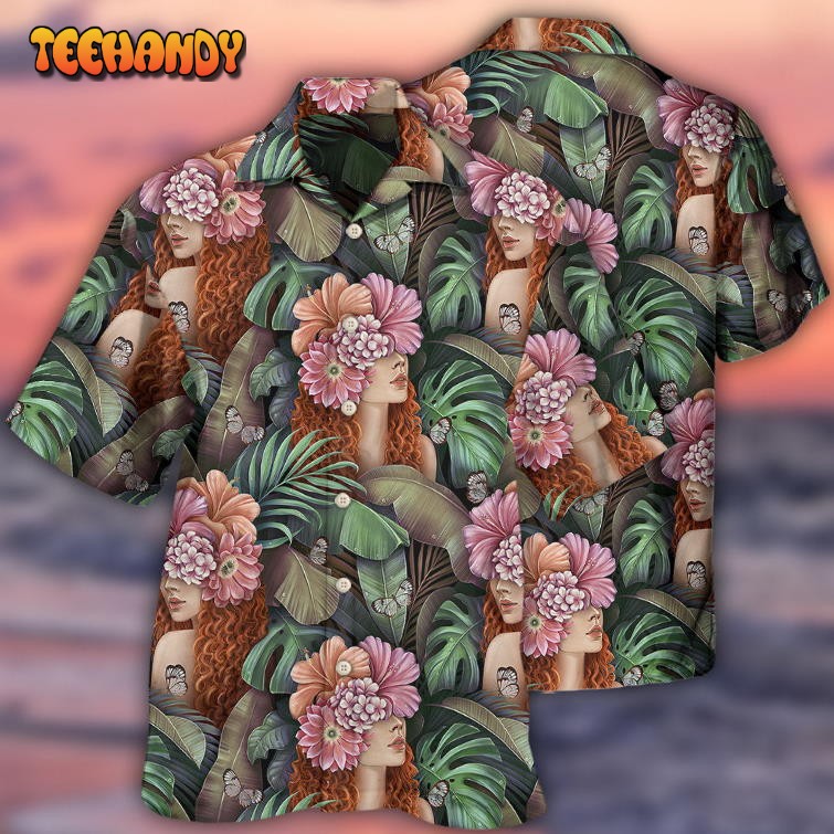 Country Girl Tropical Leaf Style Hawaiian Shirt