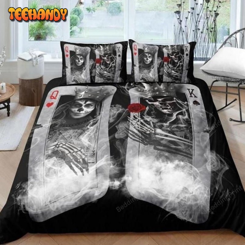 Couple Sugar Skull Bed Sheets Duvet Cover Bedding Sets