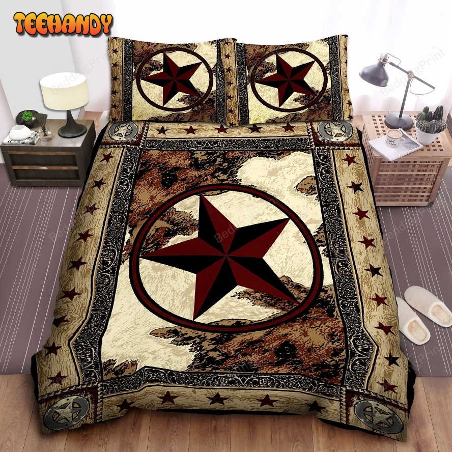 Cowboy Retro Texas Star Bed Sheets Duvet Cover Bedding Sets