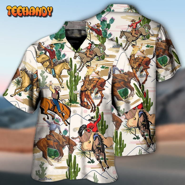 Cowboy Western Desert And Cactus Tropical Hawaiian Shirt