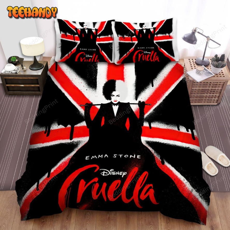 Cruella Movie Poster 5 Bed Sheets Duvet Cover Bedding Sets
