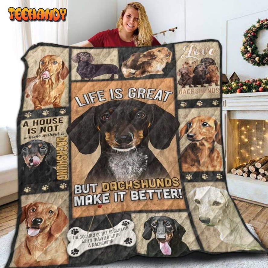 Dachshund Don’T Put Your Hand Up 3D Quilt Blanket