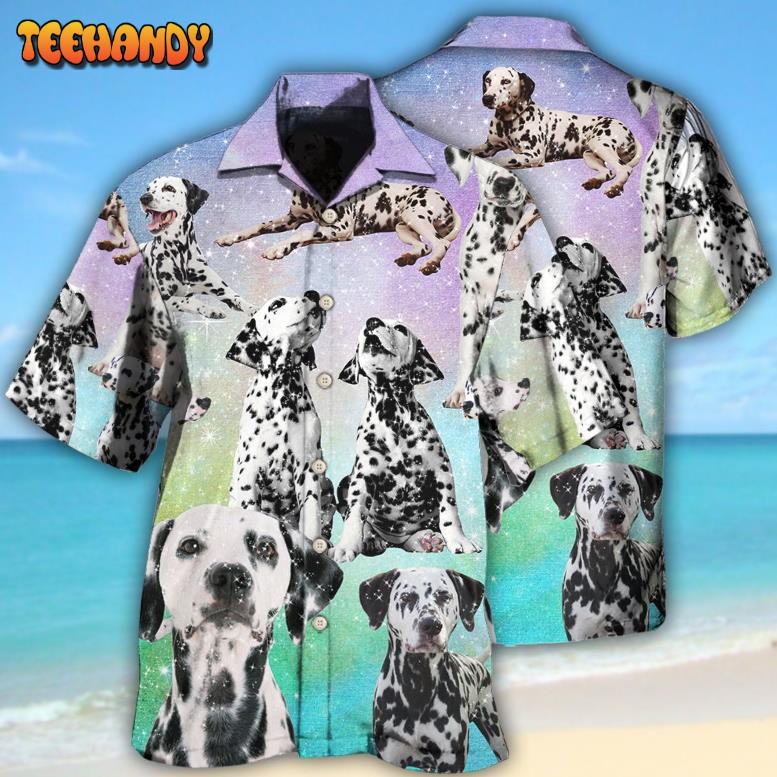 Dalmatian Dog Galaxy Lovely Style Hawaiian Shirt