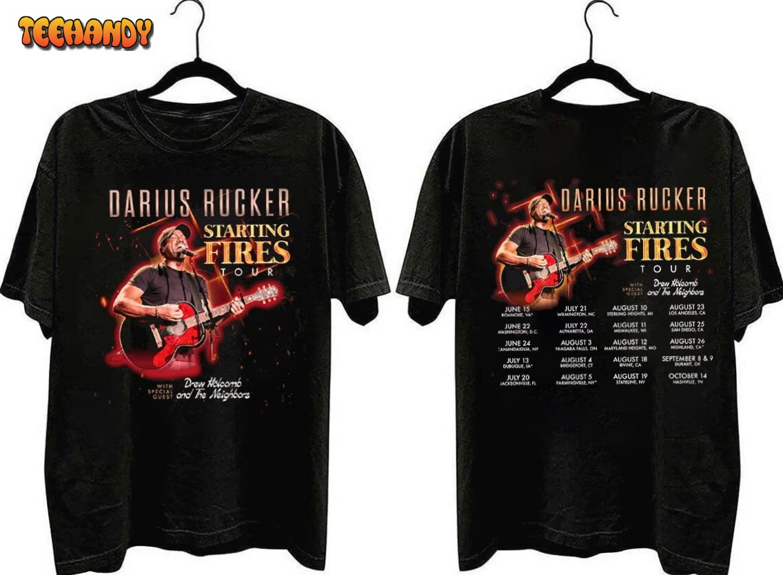 Darius Rucker Starting Fires Tour 2023 T-Shirt, Darius Rucker Graphic Shirt