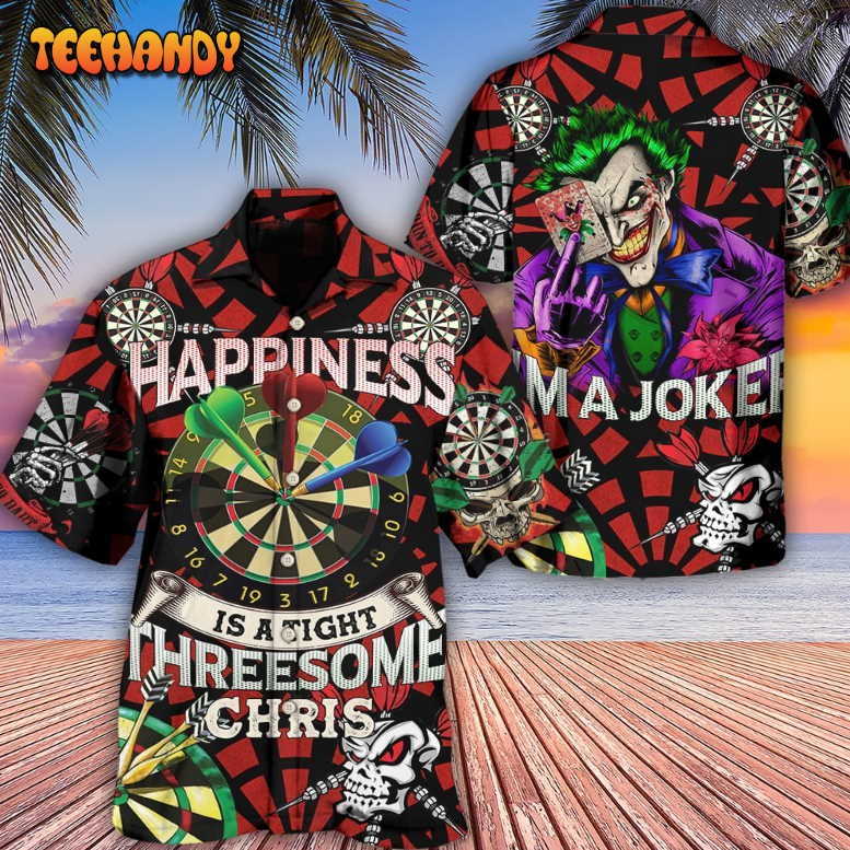 Darts Happiness Black And Red Style Hawaiian Shirt