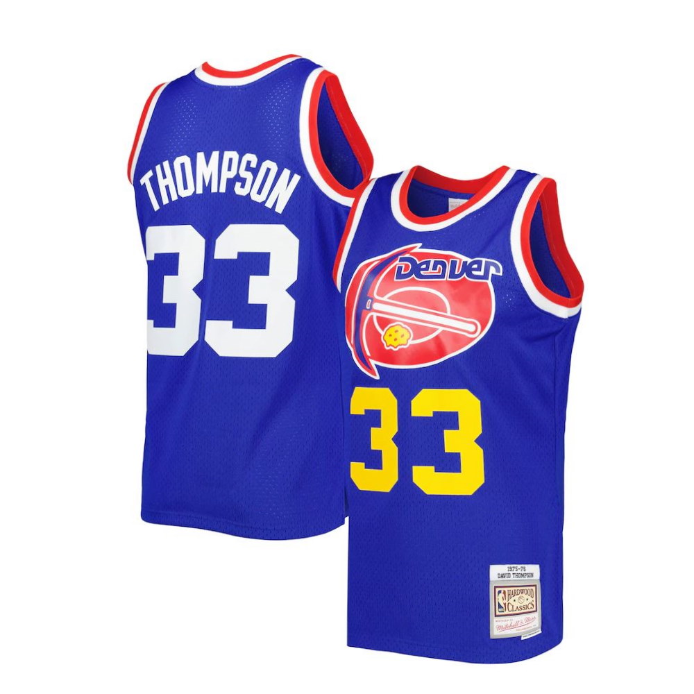 David Thompson Denver Nuggets 1975-76 Swingman Jersey – Royal