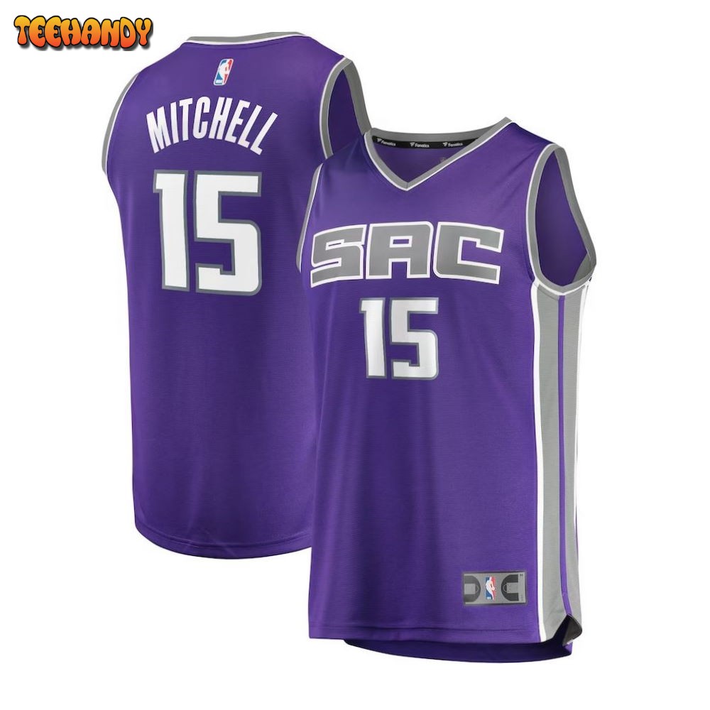 Davion Mitchell Sacramento Kings Youth 2021 NBA Draft First Round Pick Fast Break Replica Jersey Purple