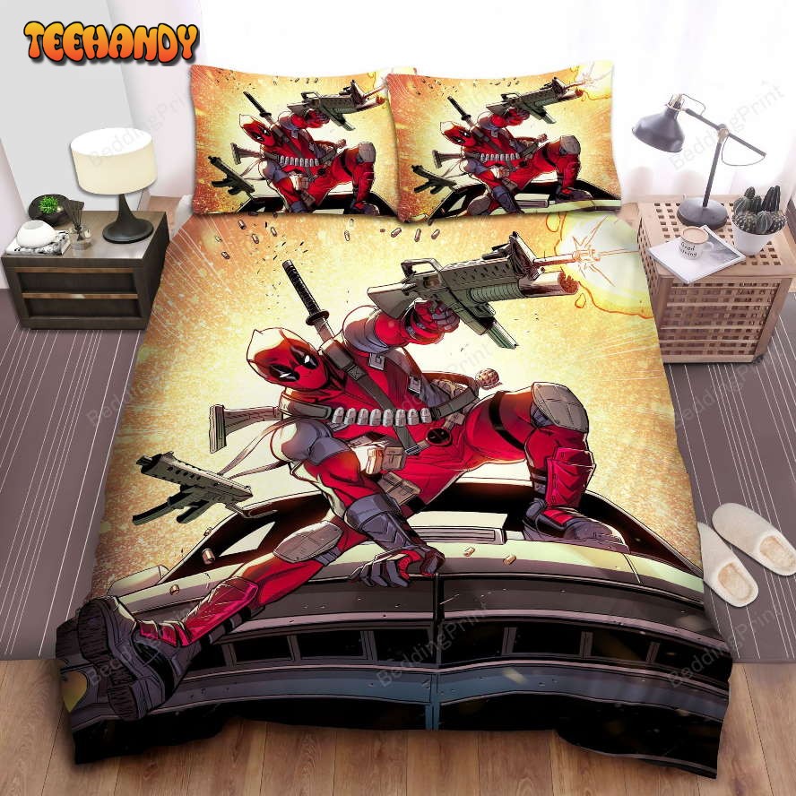 Deadpool &amp Broken Glasses Bed Sheets Duvet Cover Bedding Sets