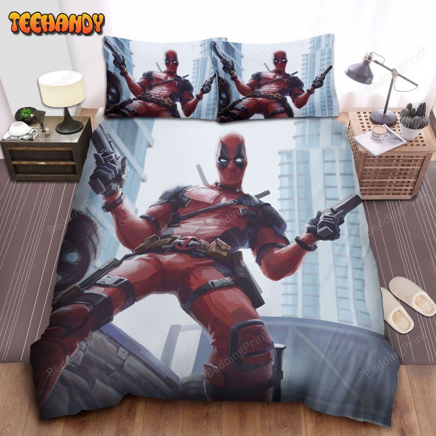 Deadpool Hanging Bed Sheets Duvet Cover Bedding Sets