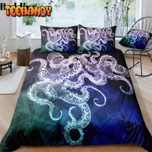 Deep Blue Octopus Duvet Cover Bedding Sets