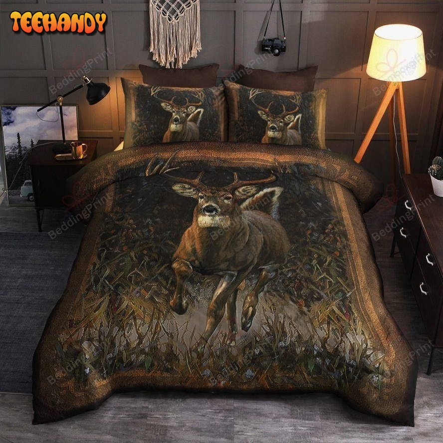 Deer Hunting Deer Running Duvet Cover Bedding Sets