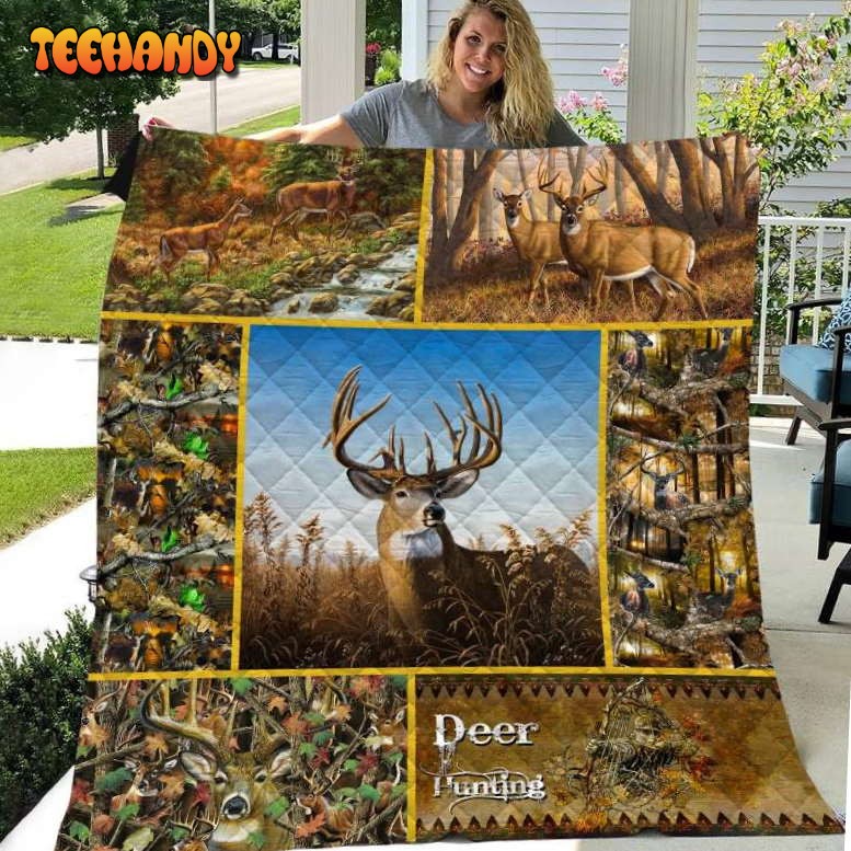 Deer Hunting Like 3D Quilt Blanket