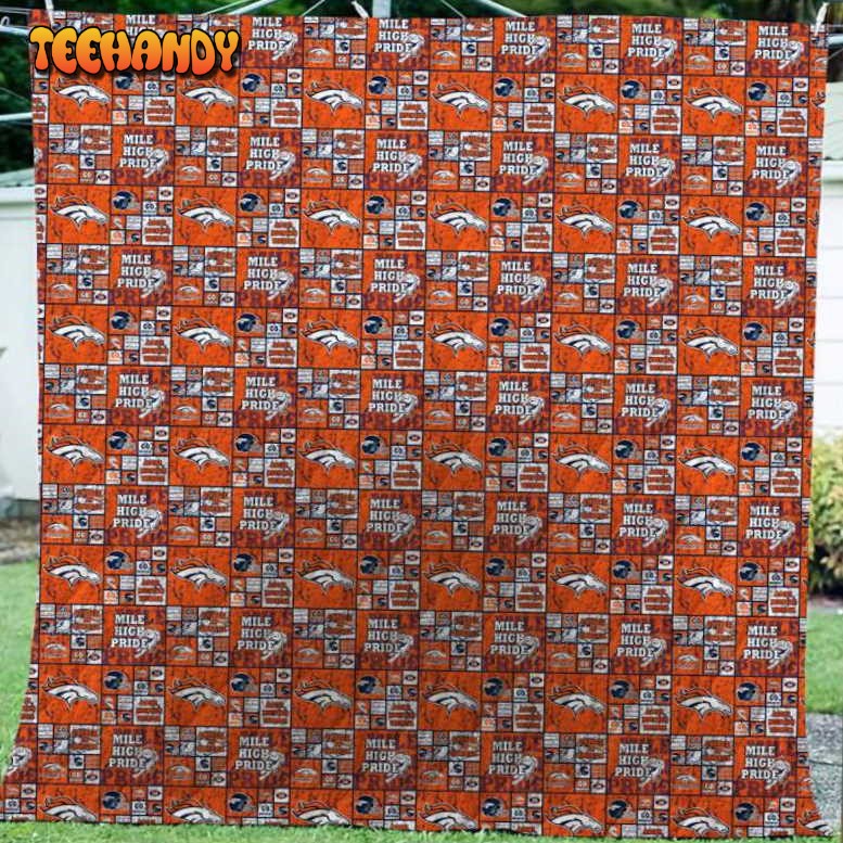 Denver Broncos 3D Customized Quilt Blanket