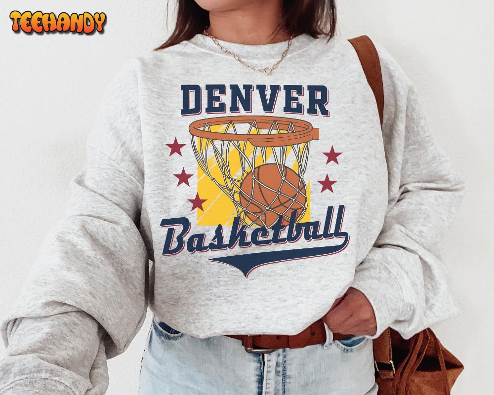 Denver Nugget, Vintage Denver Nugget Sweatshirt T-Shirt, Denver Basketball Shirt