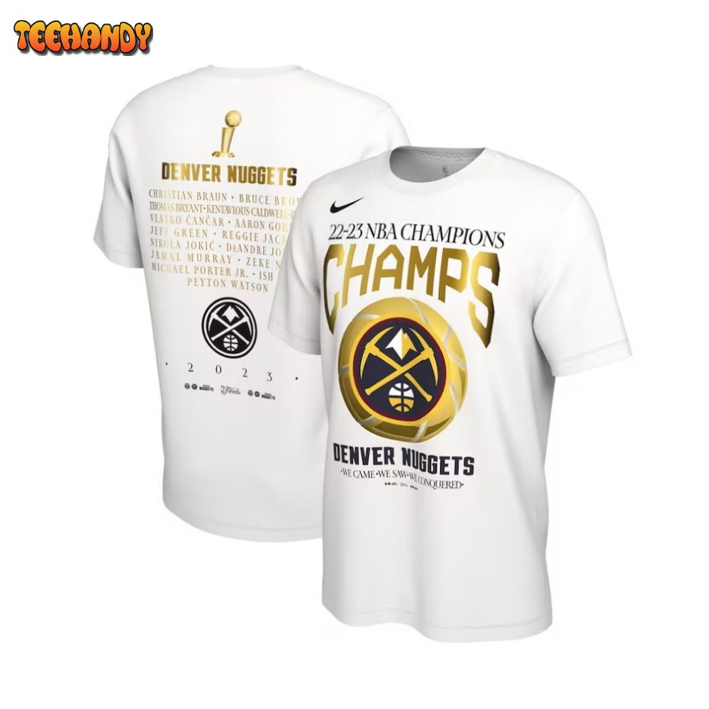 Denver Nuggets 2023 NBA Finals Champions Celebration Roster T-Shirt