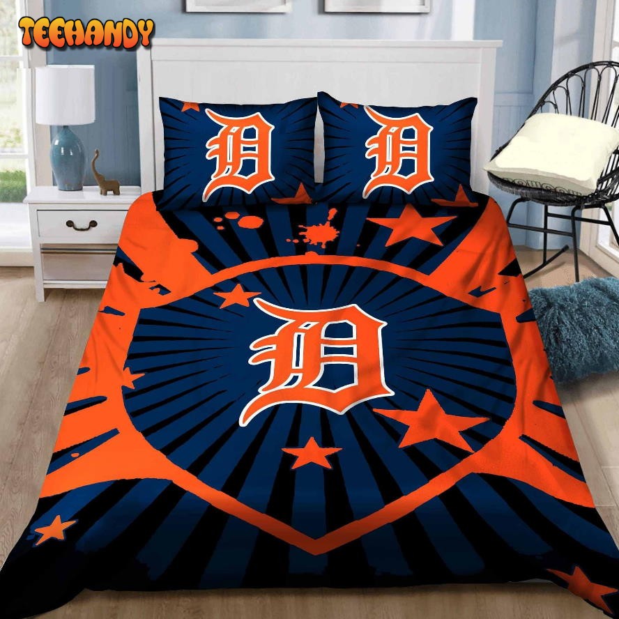 Detroit Tigers Bedding Set Sleepy Duvet Cover &amp Pillow Cases