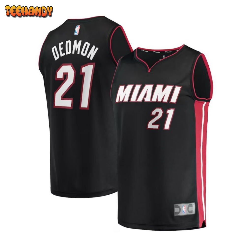 Dewayne Dedmon Miami Heat Youth 202122 Fast Break Replica Jersey – Black