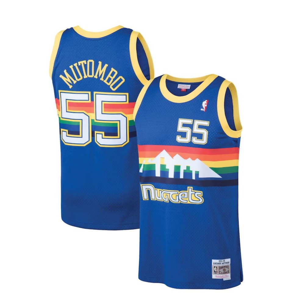 Dikembe Mutombo Denver Nuggets 1991-92 Swingman Jersey – Blue