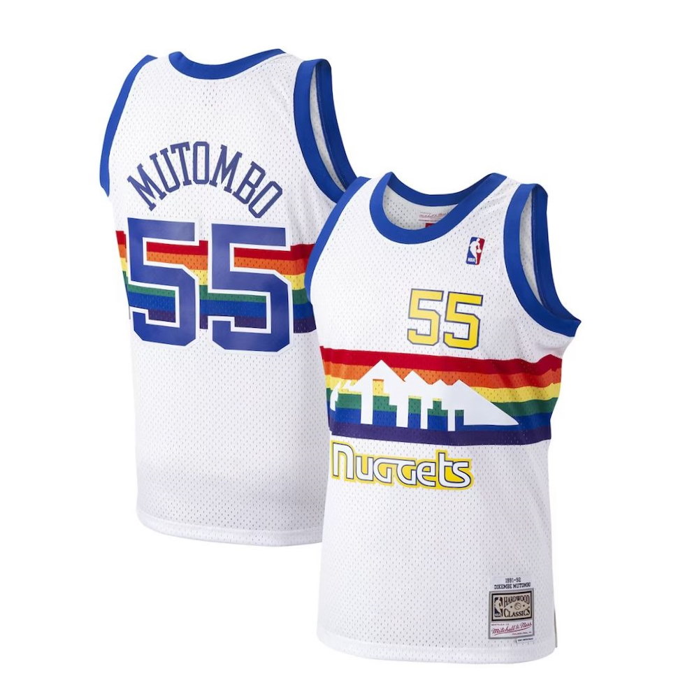 Dikembe Mutombo Denver Nuggets 1991-92 Swingman Player Jersey – White