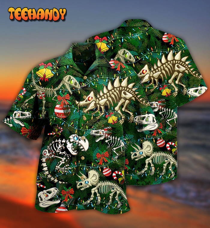 Dinosaur Dear Santa I Am A Dinosaur Christmas Hawaiian Shirt