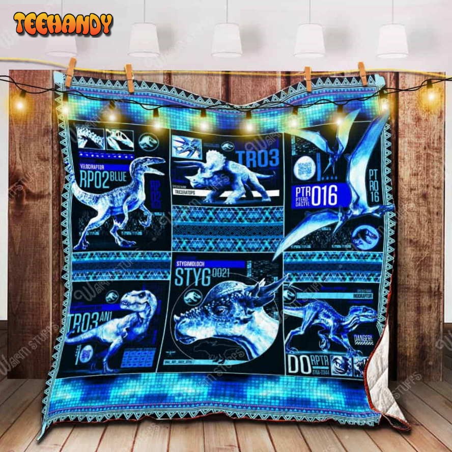 Dinosaur Jurassic World 3D Customized Quilt Blanket