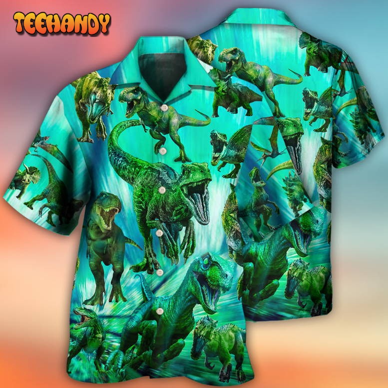 Dinosaur Running Cool Style Hawaiian Shirt