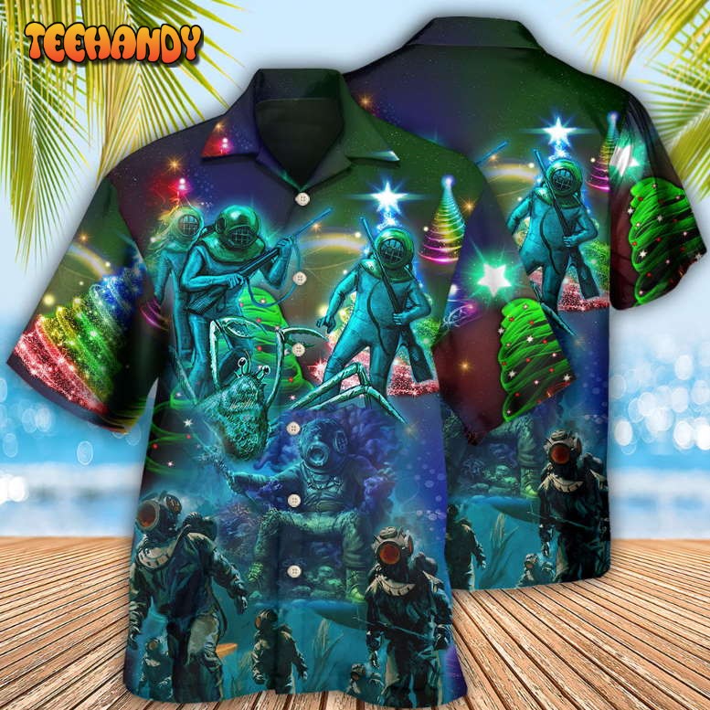 Diving Ocean Merry Christmas Hawaiian Shirt