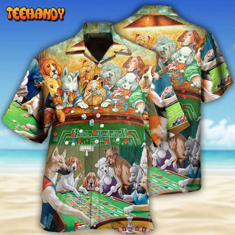 Dog Casino Play So Many Funny Hawaiian Shirt