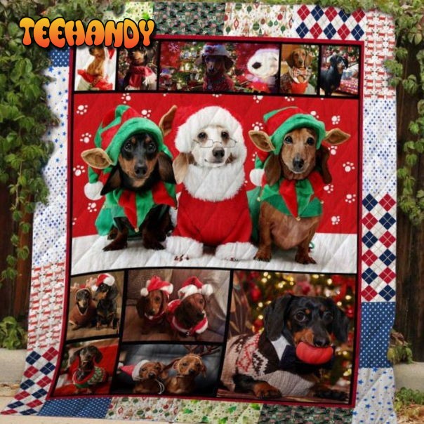 Dog Christmas 3D Customized Quilt Blanket