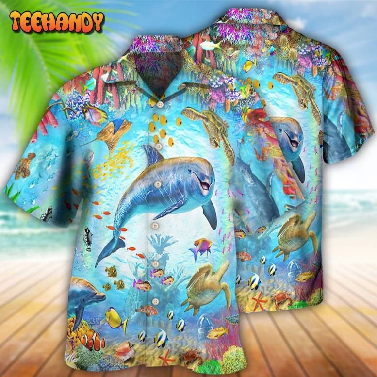 Dolphin Life In The Beautiful Ocean Hawaiian Shirt