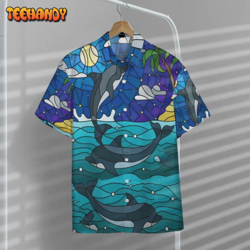 Dolphin Ocean Biology Into The Sea Hawaiian Shirt