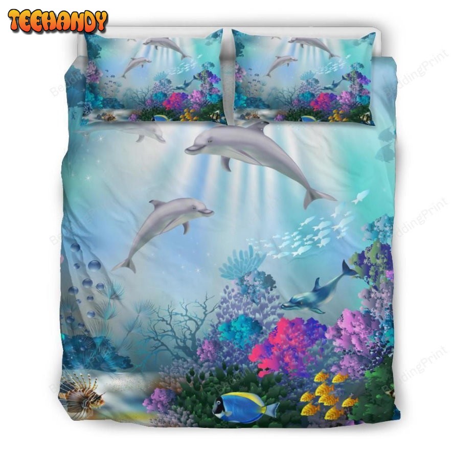 Dolphins Play The Sea Duvet Cover Bedding Sets