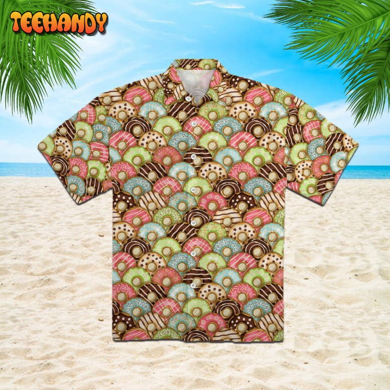 Donuts Pattern Hawaiian Shirt