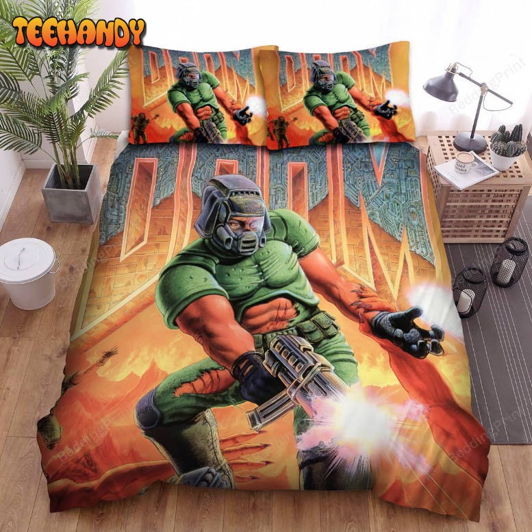 Doom 1993 Poster Bed Sheets Spread Duvet Cover Bedding Sets