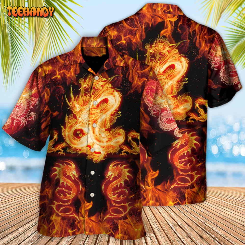 Dragon And Fireball Madness Hawaiian Shirt