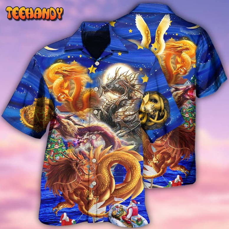 Dragon Christmas Enjoy The Night Hawaiian Shirt