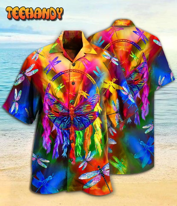 Dragon Dragonfly Colorful Love Life Hawaiian Shirt