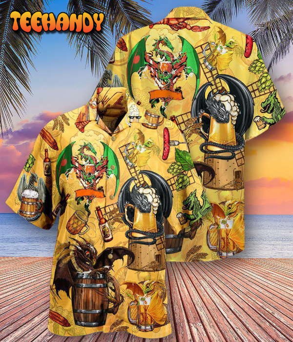 Dragon Drunkgon Loves Beer Hawaiian Shirt