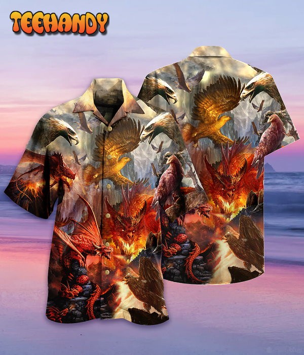 Dragon Fight With The Eagle Hawaiian Shirt